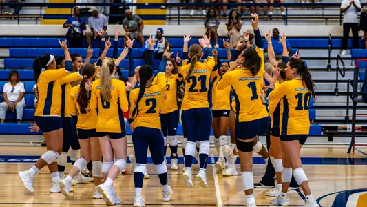 Team celebration after beating Tennessee State