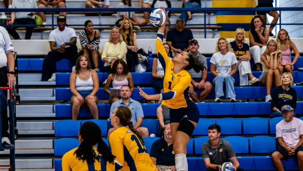 Addison Walker going for a kill against Tennessee State in the Chattanooga Classic