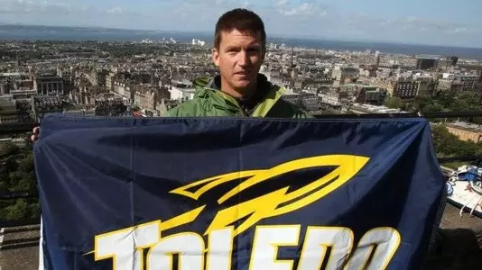 Brad Evans Flies Colors Before All Edinburgh, Scotland