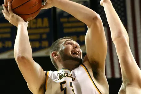 Nathan Boothe looks toward basket vs. Hillsdale.