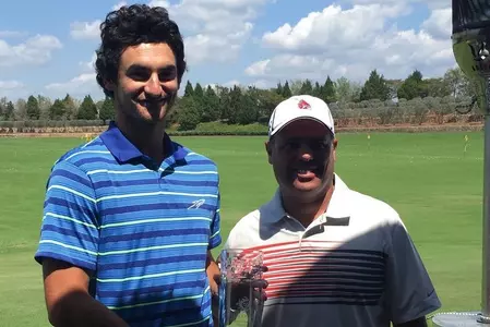 Chris Selfridge Poses for Trophy at Talis Park Challenge