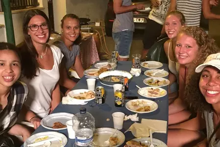 Team at Inma's Summer House for Dinner