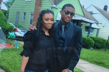 DeJuan Rogers with mom