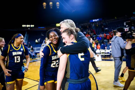 Toledo WBB Celebration at Michigan
