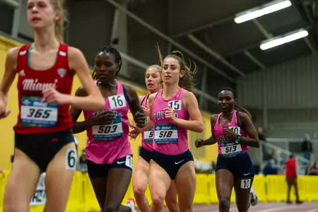 Joy Chirchir, Faith Linga, Emily Vining, & Madeline Vining at MACS Indoor