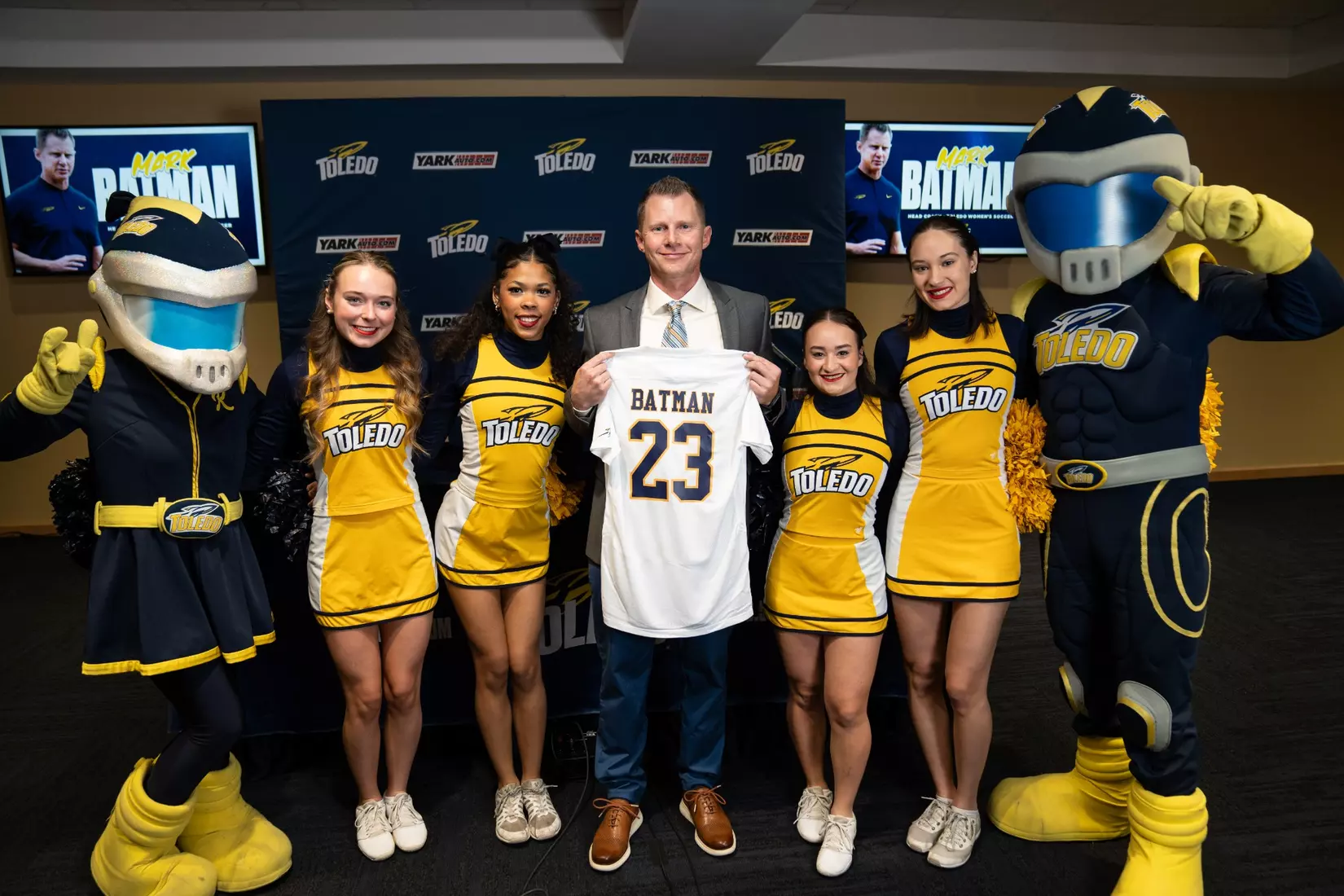 Mark Batman Press Conference in Grogan Room at Savage Arena