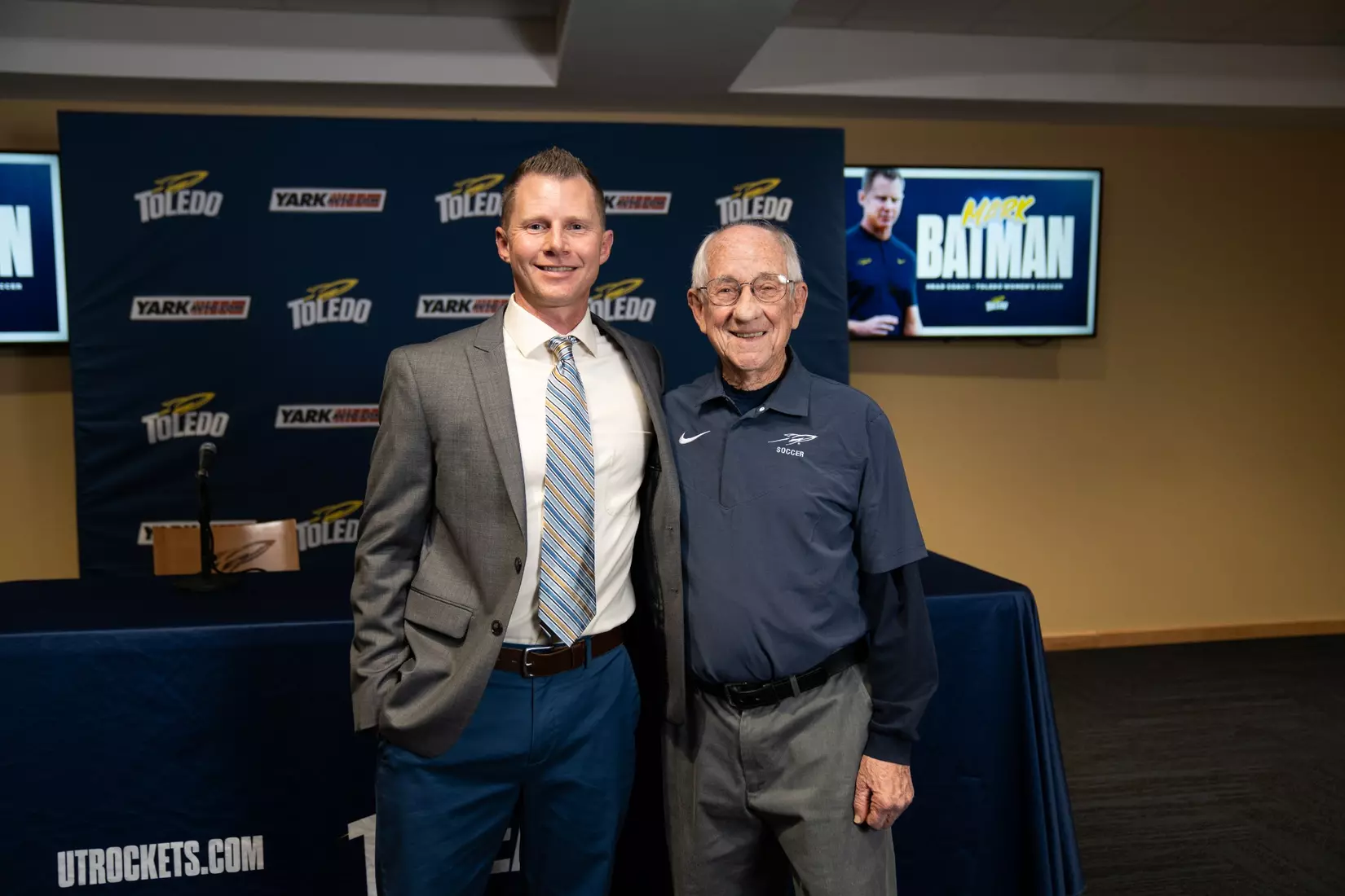Mark Batman Press Conference in Grogan Room at Savage Arena