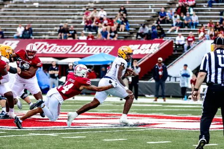 The Toledo football team faces UMass in Amherst, Mass. on Saturday, Oct. 7, 2023.