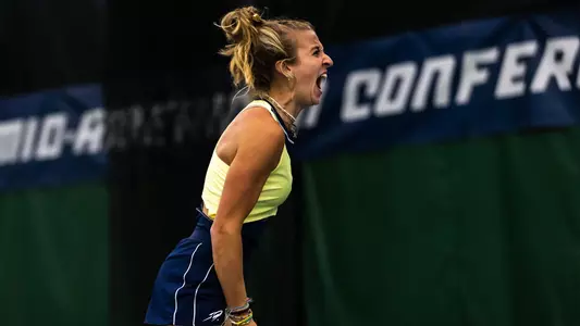 Sloane Teske reaction vs. Ball State at MAC Tournament