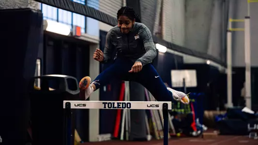 Mayson Bates Hurdles practice
