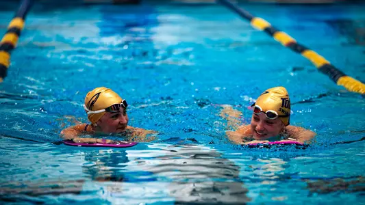 Leah Evans, Gracie Pardue at practice