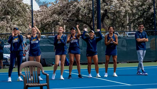 team cheering vs. Buffalo