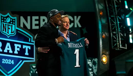 Quinyon Mitchell with NFL Commissioner