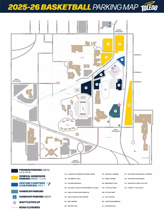 2025-26 Basketball Parking Map