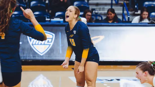 Maddy Bach celebrates