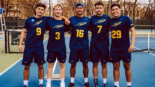 Men's Tennis Seniors prior to the celebration