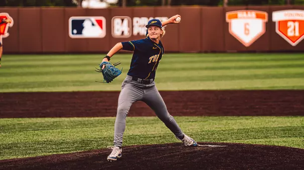 Hayden Frey throws a pitch against Bowling Green