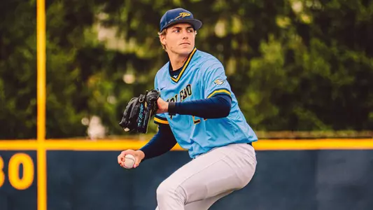 Nathan Leininger throws a pitch against Ball State