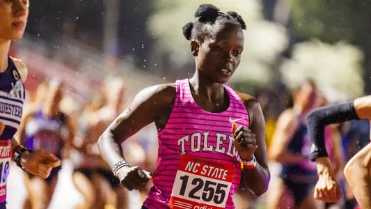 Melody Jebiwot running at Raleigh Relays