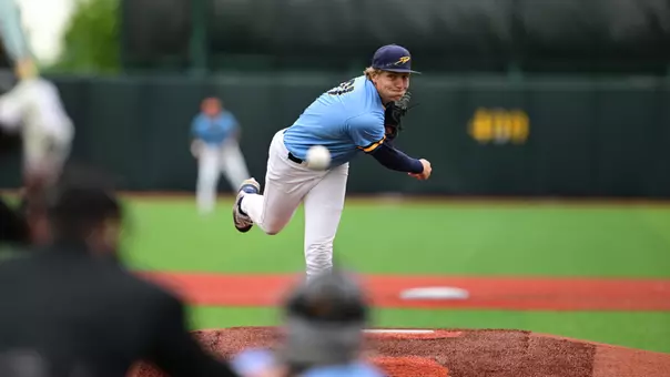 Nathan Leininger throws a pitch against Ball State