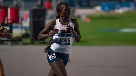 Melody Jebiwot running at the 2026 NCAA East Preliminary Round