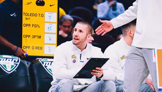 Brandon Pritzl talking on the bench