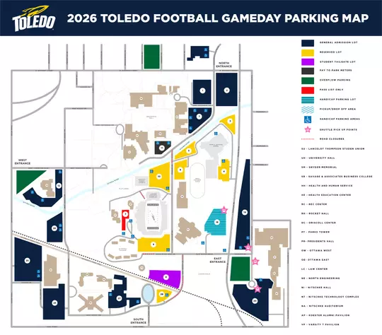 2026 Football Parking Map