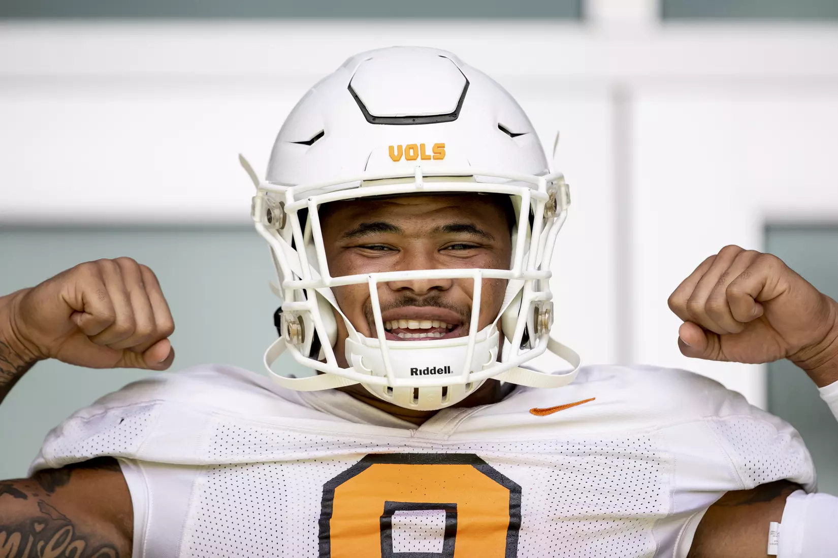 KNOXVILLE, TN - AUGUST 07, 2019 - Running back Tim Jordan #9 of the Tennessee Volunteers during 2019 Fall Training Camp practice on Haslam Field in Knoxville, TN. Photo By Andrew Ferguson/Tennessee Athletics