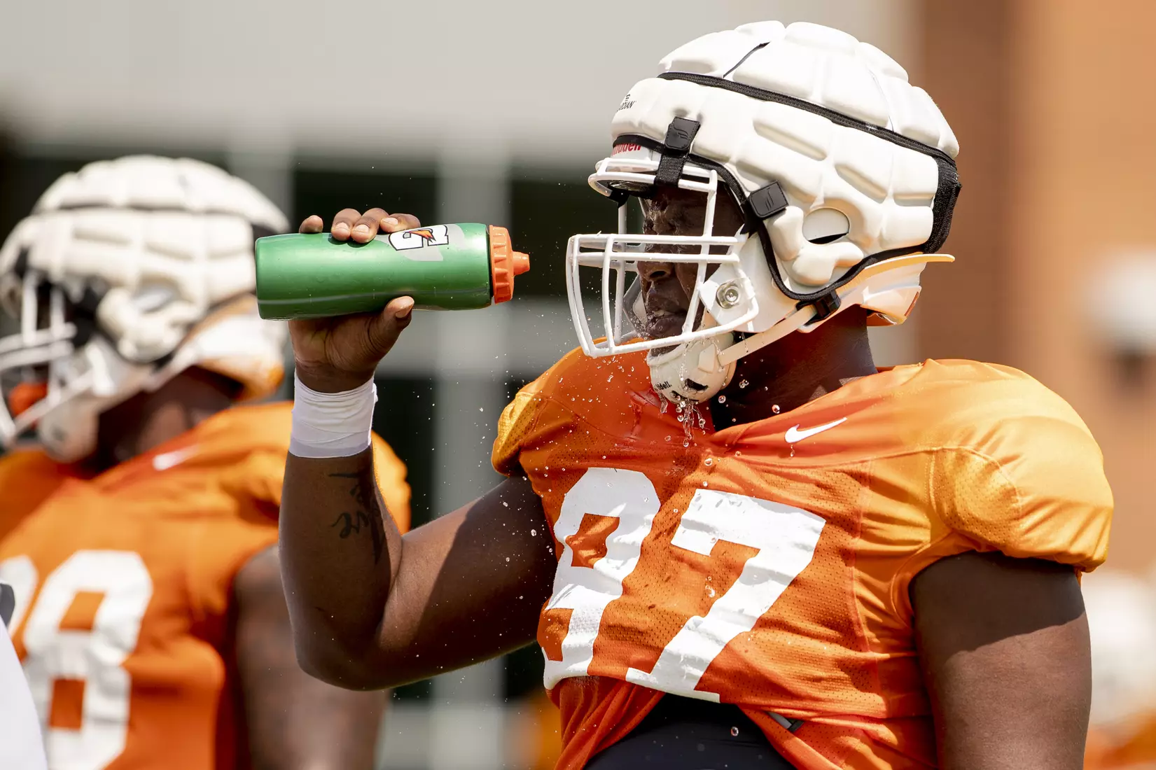 KNOXVILLE, TN - AUGUST 07, 2019 - Defensive lineman Darel Middleton #97 of the Tennessee Volunteers during 2019 Fall Training Camp practice on Haslam Field in Knoxville, TN. Photo By Andrew Ferguson/Tennessee Athletics
