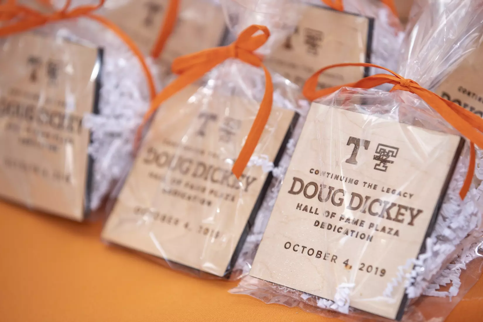 KNOXVILLE, TN - OCTOBER 04, 2019 - Memento during the Doug Dickey Hall of Fame Plaza dedication in Knoxville, TN. Photo By Andrew Ferguson/Tennessee Athletics