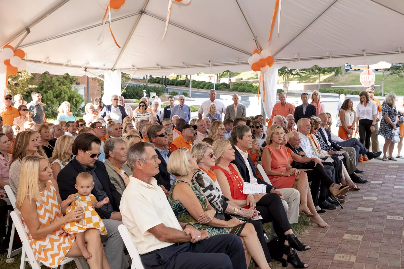 KNOXVILLE, TN - OCTOBER 04, 2019 - Friends and family during the Doug Dickey Hall of Fame Plaza dedication in Knoxville, TN. Photo By Andrew Ferguson/Tennessee Athletics