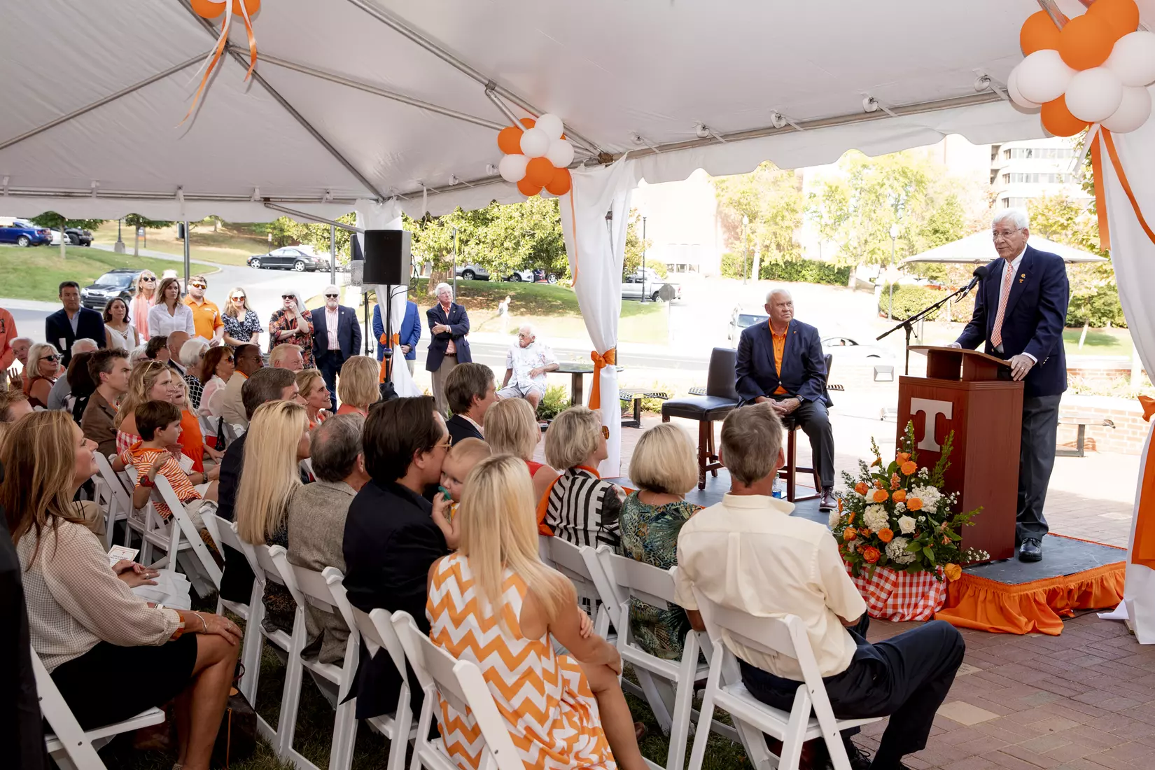 KNOXVILLE, TN - OCTOBER 04, 2019 - Doug Dickey during the Doug Dickey Hall of Fame Plaza dedication in Knoxville, TN. Photo By Andrew Ferguson/Tennessee Athletics