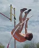 Elwin finished first in the pole vault.
