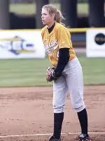 Stephanie Humphrey on the mound last year.