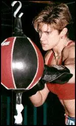 Vonda Ward works out prior to the fight.