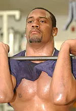 Senior defensive end Omari Hand is pictured during a recent workout at UT's Neyland-Thompson Complex.
