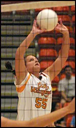 Julie Knytych led UT with 24 digs and 60 assists.