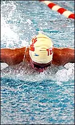 The Lady Vols captured three of the top four places in the 100y butterfly.
