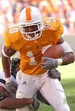 Mark Jones outruns Vanderbilt defenders en route to a 58-yard punt return for a touchdown during the first quarter.