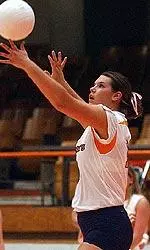 Amy Morris collected 16 kills and 16 digs for her 21st double-double of the season.