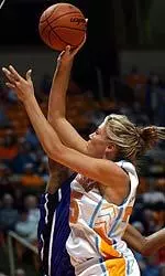 Brittany Jackson drives to the basket