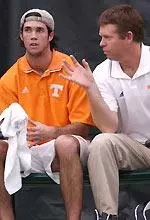 Wade Orr discusses strategy with head coach Michael Fancutt.