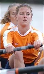 Dana Forbes shows the face of determination
