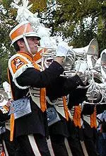 UT's Pride of the Southland Marching Band performs Rocky Top at university sporting events.