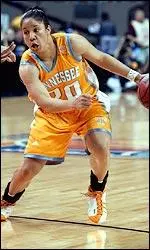 Kara Lawson makes a move toward the hoop during the National Championship game versus Connecticut.