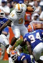 Jabari Davis rushed for 78 yards and two touchdowns to help lead the Vols to their second consecutive win at Gainesville.