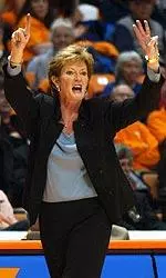 Coach Summitt during one of her 999 collegiate games.