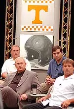 Jason Witten, Phillip Fulmer, Will Overstreet and Heath Shuler were among 30 Vol legends who gathered for <i>Tennessee Football Legends Reunion</i> video.