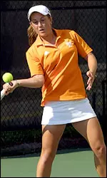 Freshman Victoria Jones had UT's only point in todays loss at Florida.