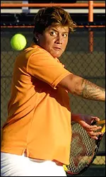 Tammy Encina bested No. 6 Agata Cioroch, 6-2, 6-2.